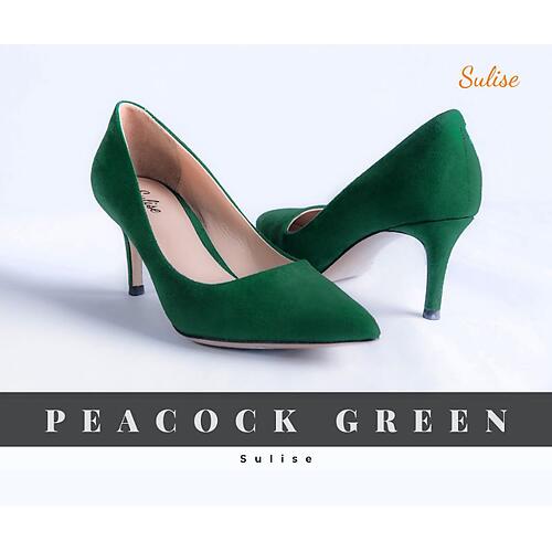 Peacock Green Sulise High Heels